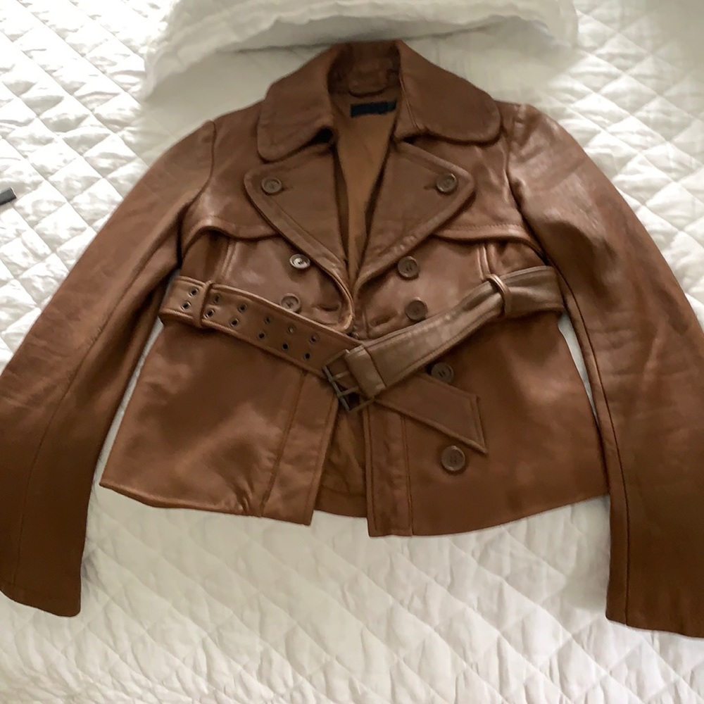 Allsaints brown leather jacket!!